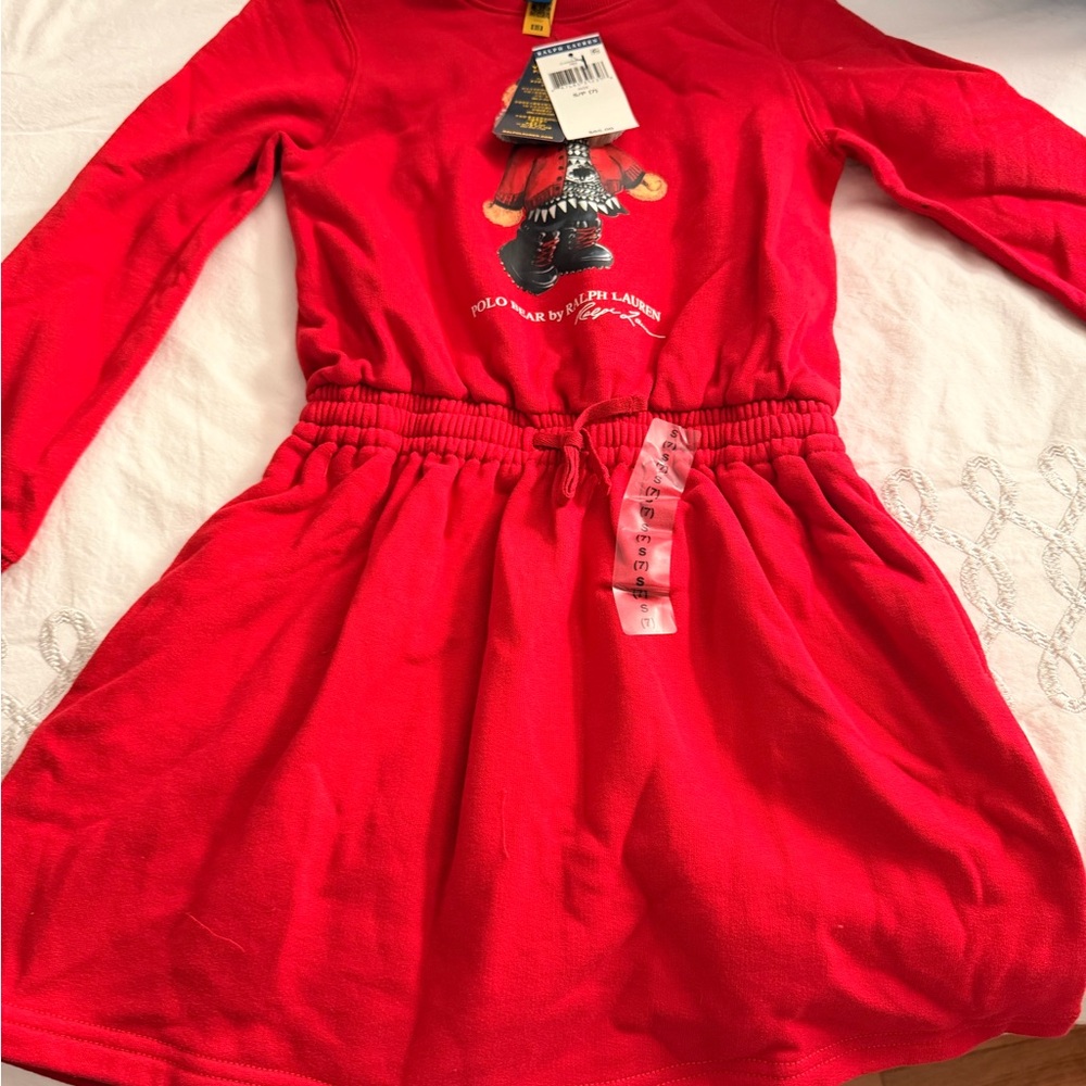 Polo by Ralph Lauren Bright Red Kids Dress
